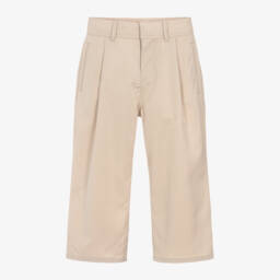 Burberry-Бежевые брюки EKD из твила для мальчиков | Childrensalon Outlet