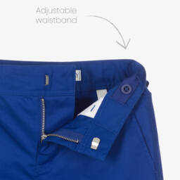 Burberry-Boys Cotton Blue Chino Shorts | Childrensalon Outlet