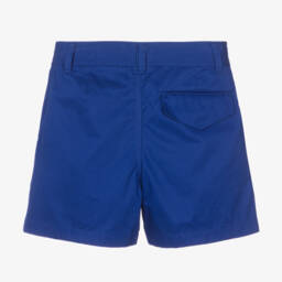 Burberry-Boys Cotton Blue Chino Shorts | Childrensalon Outlet