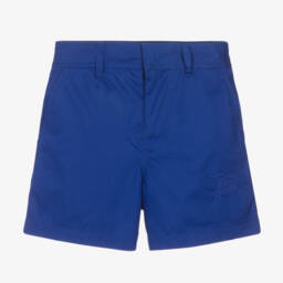 Burberry-Boys Cotton Blue Chino Shorts | Childrensalon Outlet