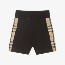 Burberry-Boys Cotton Shorts with Check Accents | Childrensalon Outlet