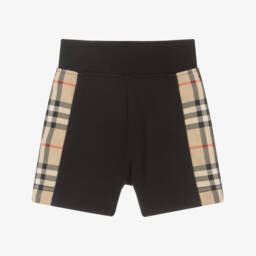 Burberry-Boys Cotton Shorts with Check Accents | Childrensalon Outlet