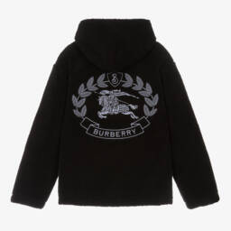 Burberry-Уютная черная дубленка для мальчиков | Childrensalon Outlet