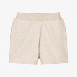 Burberry-Boys Cream Towelling Logo Shorts | Childrensalon Outlet