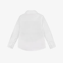 Burberry-Boys Crisp White Cotton Top | Childrensalon Outlet