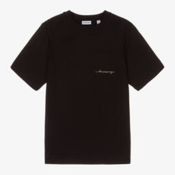 Burberry-Boys Ebony Script Tee | Childrensalon Outlet