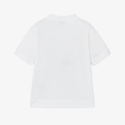 Burberry-Элегантная белая рубашка поло для мальчиков | Childrensalon Outlet