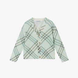 Burberry-Boys Green Plaid Knit Sweater | Childrensalon Outlet