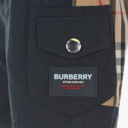 Burberry-Boys Navy Cargo Shorts | Childrensalon Outlet