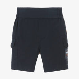Burberry-Boys Navy Cargo Shorts | Childrensalon Outlet