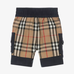 Burberry-Boys Navy Cargo Shorts | Childrensalon Outlet