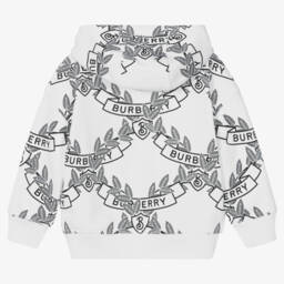 Burberry-Boys Oak Leaf Emblem Hoodie | Childrensalon Outlet