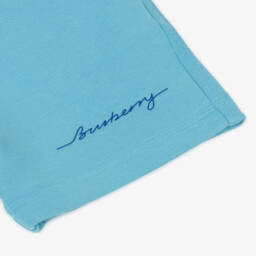 Burberry-Boys Ocean-Toned Cotton Shorts | Childrensalon Outlet