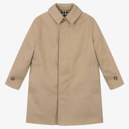 Burberry-Boys Reversible Beige Trench Coat | Childrensalon Outlet