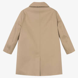 Burberry-Boys Reversible Beige Trench Coat | Childrensalon Outlet