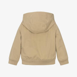 Burberry-Boys Sand Tone Twill Jacket | Childrensalon Outlet