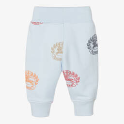 Burberry-Спортивные брюки с гербом небесно-голубые для мальчиков | Childrensalon Outlet