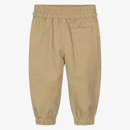 Burberry-Boys' Soft Beige Cotton Pants | Childrensalon Outlet