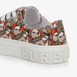 Burberry-Кеды из бежевого холста с медведем для мальчиков | Childrensalon Outlet
