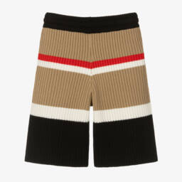Burberry-Boys Woolen Knit Striped Shorts | Childrensalon Outlet