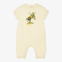 Burberry-Желтый хлопковый ромпер с пчелой для мальчиков | Childrensalon Outlet