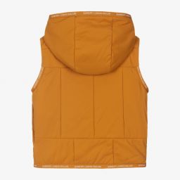 Burberry-Boys Yellow Hooded Gilet | Childrensalon Outlet