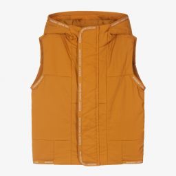 Burberry-Boys Yellow Hooded Gilet | Childrensalon Outlet