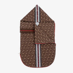 Burberry-Brown Cotton Logo Nest (73cm) | Childrensalon Outlet