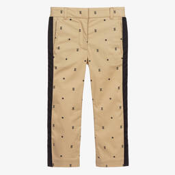 Burberry-Girls Beige & Black Trousers | Childrensalon Outlet