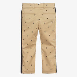 Burberry-Girls Beige & Black Trousers | Childrensalon Outlet
