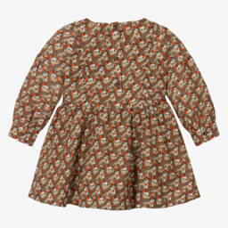 Burberry-فستان بناتي بيج من القطن والحرير | Childrensalon Outlet
