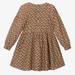 Burberry-Girls Beige Cotton-Silk Pleated Dress | Childrensalon Outlet