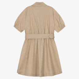 Burberry-Girls' Beige Cotton Trench Dress | Childrensalon Outlet