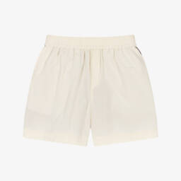 Burberry-Girls Beige & Ivory Checkered Shorts | Childrensalon Outlet