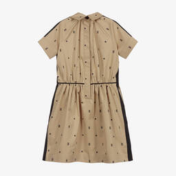 Burberry-Girls Beige Monogram Dress | Childrensalon Outlet
