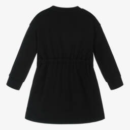 Burberry-Платье с аппликацией медведя черное для девочек | Childrensalon Outlet