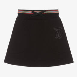 Burberry-Черная хлопковая юбка для девочек | Childrensalon Outlet