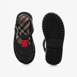 Burberry-Черные сандалии с монограммой для девочек | Childrensalon Outlet