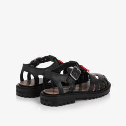 Burberry-Черные сандалии с монограммой для девочек | Childrensalon Outlet