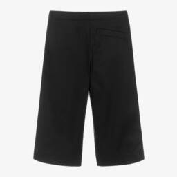 Burberry-Girls Black Twill Wide-Leg Trousers | Childrensalon Outlet