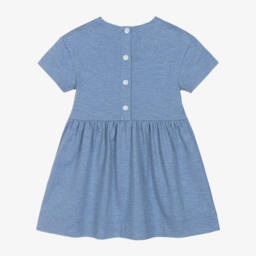 Burberry-Girls Blue Cotton Jersey Dress | Childrensalon Outlet