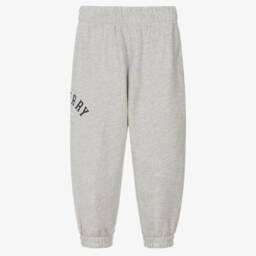 Burberry-بنطلون قطني فحمي للبنات بأسلوب جامعي | Childrensalon Outlet