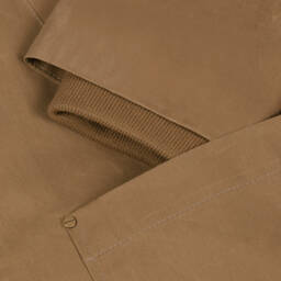 Burberry-Girls Chestnut Waxed Swing Jacket | Childrensalon Outlet