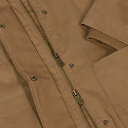 Burberry-Girls Chestnut Waxed Swing Jacket | Childrensalon Outlet