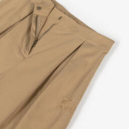 Burberry-بنطلون تويل كلاسيكي بيج للبنات | Childrensalon Outlet