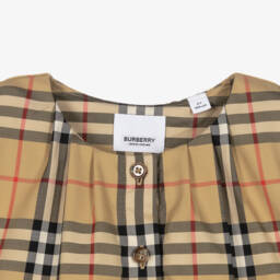 Burberry-Классическая клетчатая хлопковая блузка для девочек | Childrensalon Outlet