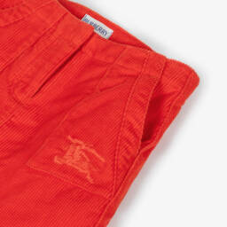 Burberry-Girls Coral Corduroy Skirt | Childrensalon Outlet