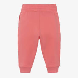 Burberry-Girls Coral Cotton Joggers | Childrensalon Outlet