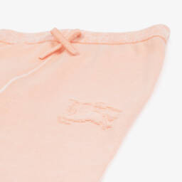 Burberry-Girls Coral Cotton Knit Set | Childrensalon Outlet