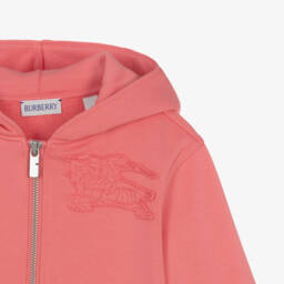 Burberry-Розовая хлопковая худи для девочек | Childrensalon Outlet